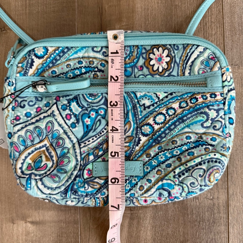 NEW Vera Bradley Daisy Dot Paisley Iconic RFID‎ Little Crossbody Faux Leather - Picture 6 of 13